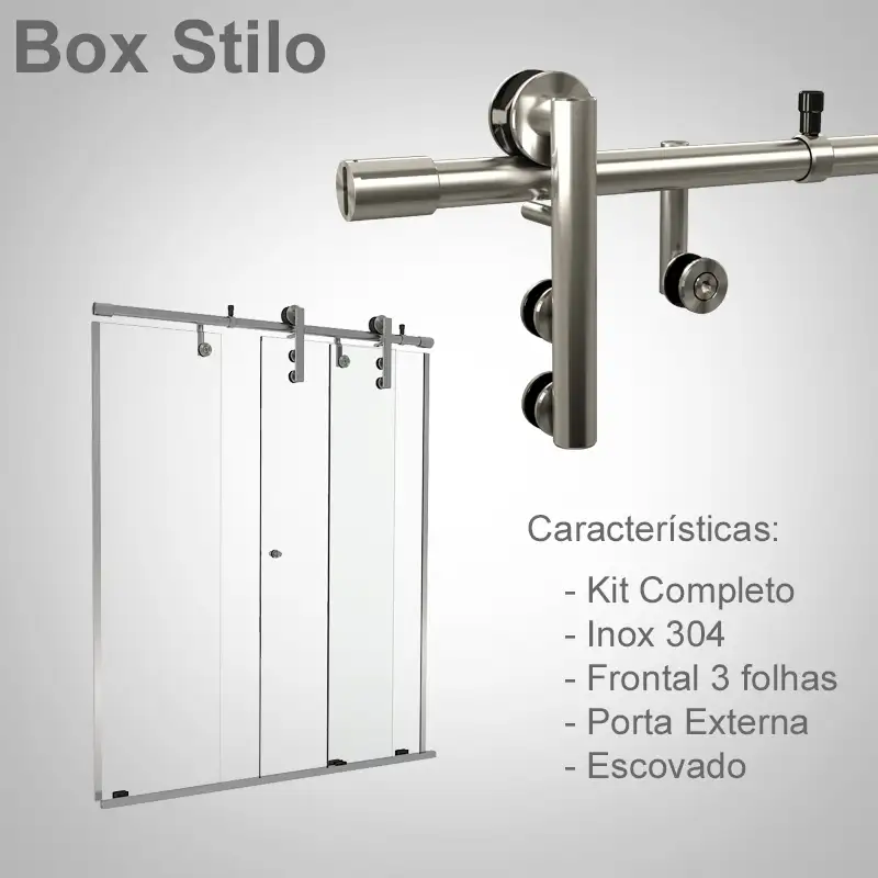 Frontal Externo 3 Folhas Escovado